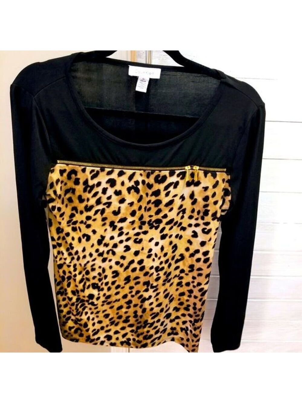 Calvin Klein long sleeve cheetah and black shirt size small